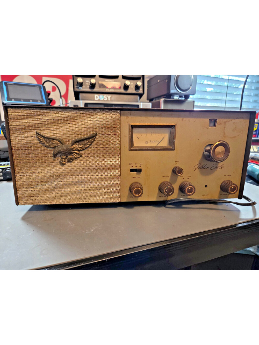 FRONT PANEL W/ EAGLE FOR BROWNING GOLDEN EAGLE RECEIVER CB RADIO